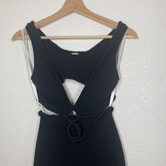 Cult Gaia Mert Dress Womens Small Black Knit Cutout Ring Bodycon Sleeveless - Picture 11 of 16